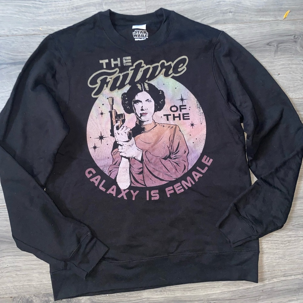 Star Wars Black Crewneck Sweater Vintage Graphic